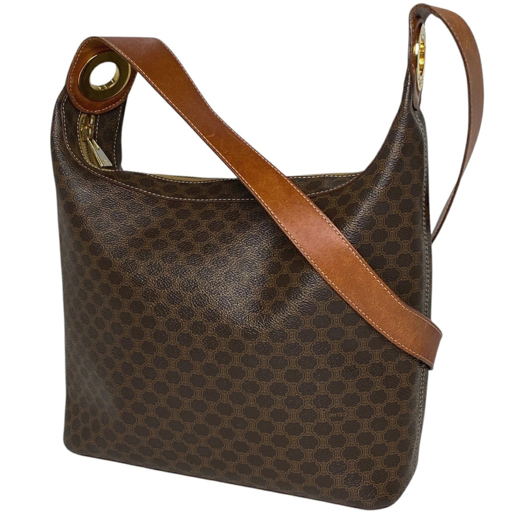 Celine Macadam shoulder bag cross Body Bum Crossbody Belt canvas brown